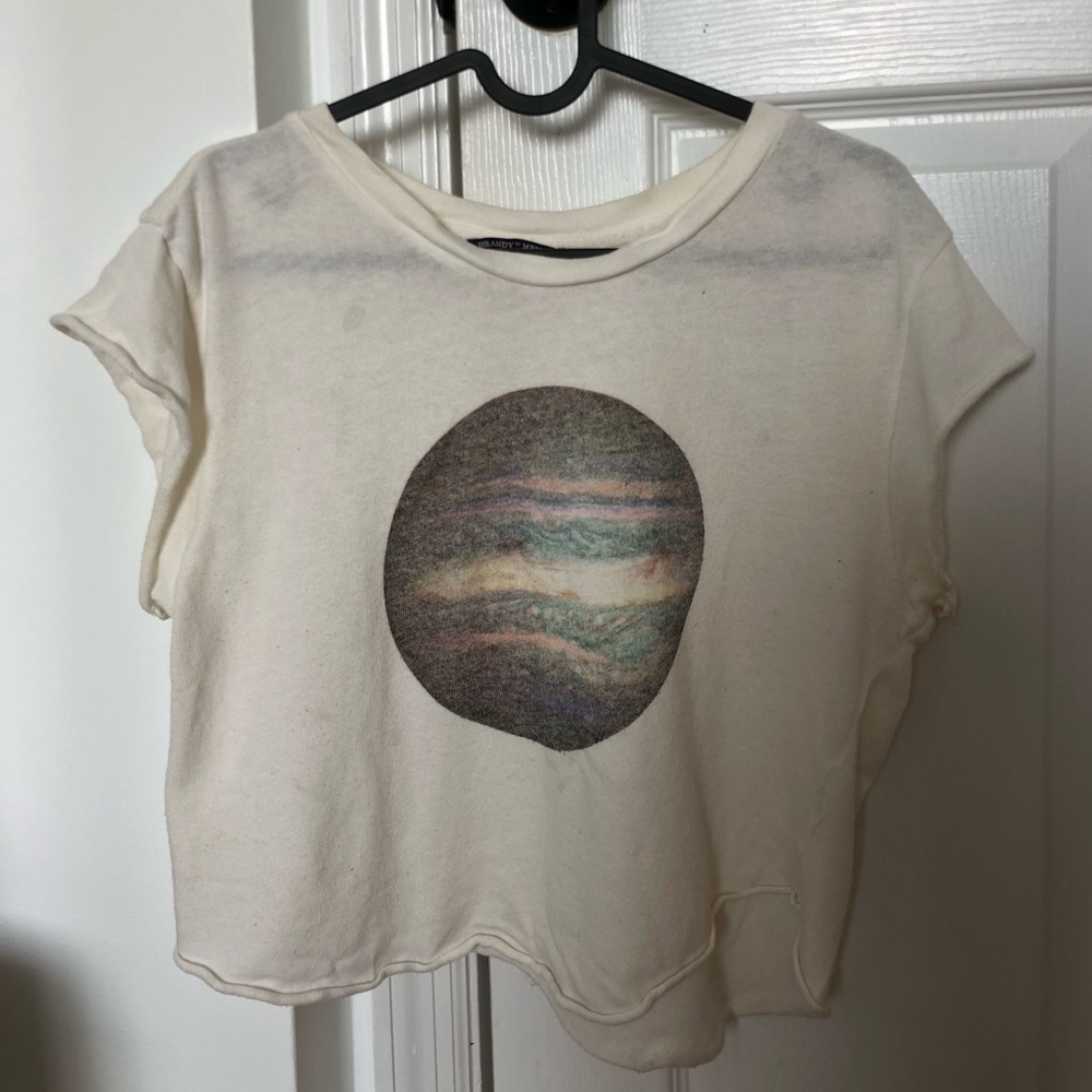 Brandy Melville Planet Crop Top